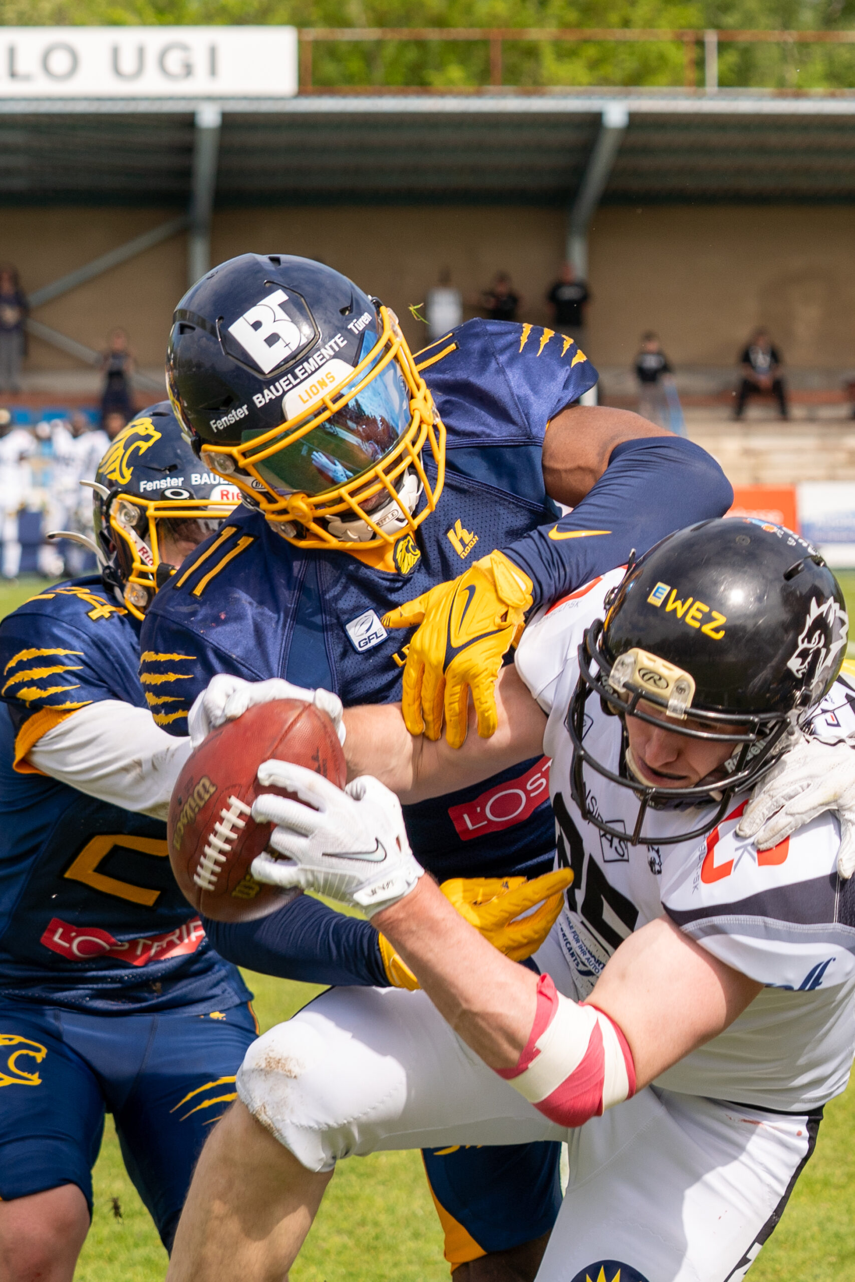 Jubel der Leipzig Lions nach dem Sieg gegen Minden