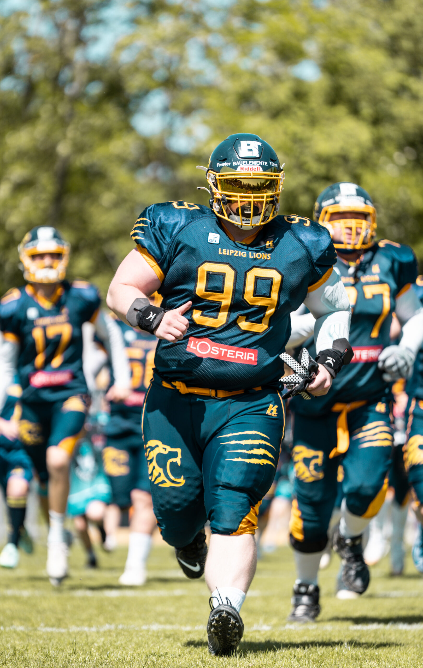 Leipzig Lions Defense gegen Hamburg Pioneers
